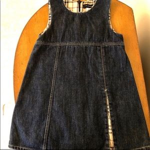 Burberry toddler girls Denim dress/jumper size 2.